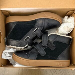 UGG Kids Black and Tan Boots